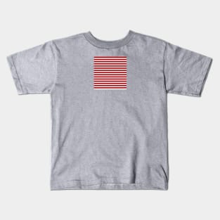 Classic Stripes - Red + White Kids T-Shirt